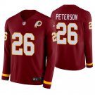 Washington Redskins #26 Adrian Peterson Burgundy Therma Long Sleeve Stitched Jersey