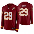 Washington Redskins #29 Derrius Guice Burgundy Therma Long Sleeve Stitched Jersey