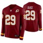 Washington Redskins #29 Derrius Guice Burgundy Therma Long Sleeve Stitched Jersey