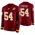 Washington Redskins #54 Mason Foster Burgundy Therma Long Sleeve Stitched Jersey