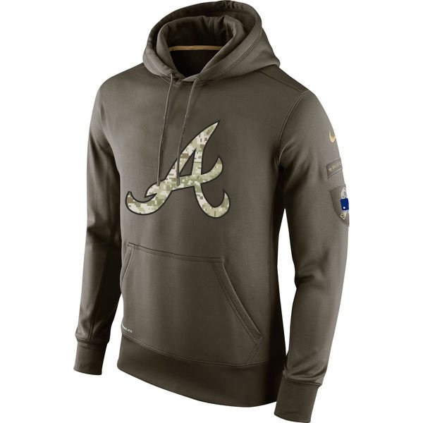 Atlanta Braves Salute To Service Olive Hoodie