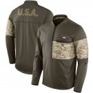 Atlanta Falcons Salute to Service Sideline Hybrid Half-Zip Pullover Jacket - Olive