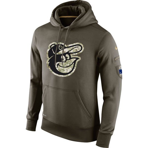 Baltimore Orioles Salute To Service Olive Hoodie