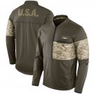 Baltimore Ravens Salute to Service Sideline Hybrid Half-Zip Pullover Jacket - Olive