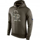 Colorado Rockies Salute To Service Olive Hoodie
