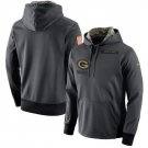 Green Bay Packers Salute to Service Therma Performance Hoodie - Anthracite