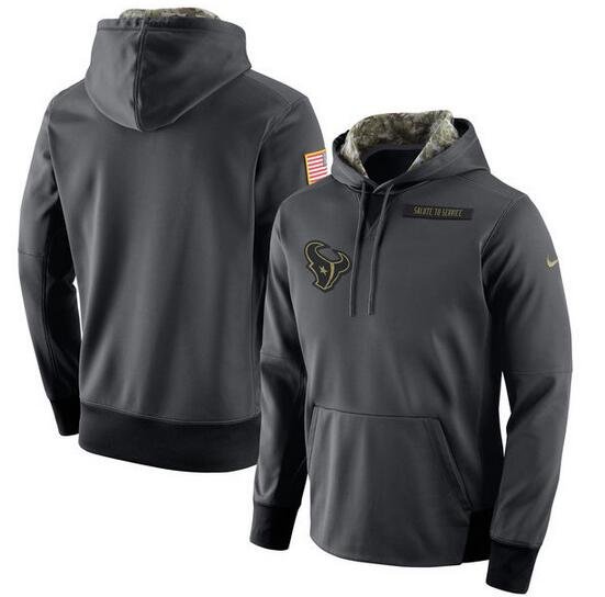 Houston Texans Salute to Service Therma Performance Hoodie - Anthracite