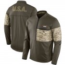 Houston Texans Salute to Service Sideline Hybrid Half-Zip Pullover Jacket - Olive