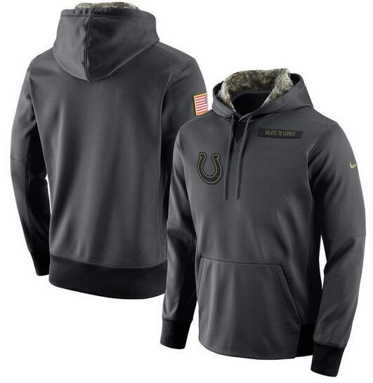 Indianapolis Colts Salute to Service Therma Performance Hoodie - Anthracite