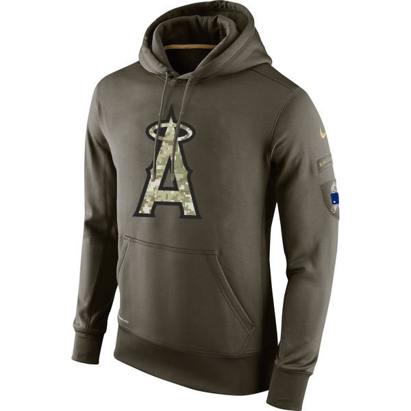 Los Angeles Angels Salute To Service Olive Hoodie