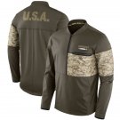 Los Angeles Chargers Salute to Service Sideline Hybrid Half-Zip Pullover Jacket - Olive
