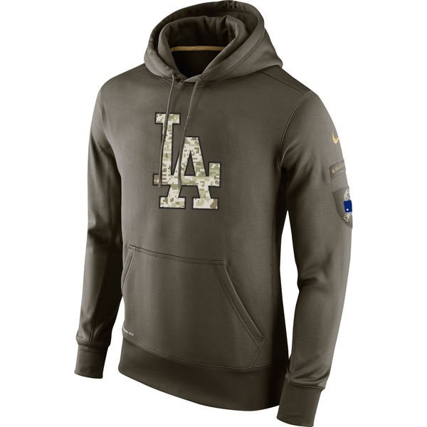 Los Angeles Dodgers Salute To Service Olive Hoodie