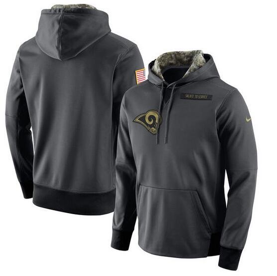 Los Angeles Rams Salute to Service Therma Performance Hoodie - Anthracite