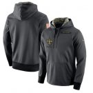 New Orleans Saints Salute to Service Therma Performance Hoodie - Anthracite