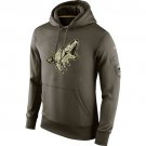 Men's Arizona Coyotes Olive Salute To Service Therma Performance Hoodie