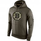 Men's Boston Bruins Olive Salute To Service Therma Performance Hoodie