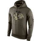 Men's Chicago Blackhawks Olive Salute To Service Therma Performance Hoodie