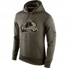 Men's Colorado Avalanche Olive Salute To Service Therma Performance Hoodie