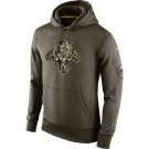 Men's Florida Panthers Olive Salute To Service Therma Performance Hoodie