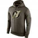 Men's New Jersey Devils Olive Salute To Service Therma Performance Hoodie