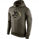 Men's New York Islanders Olive Salute To Service Therma Performance Hoodie