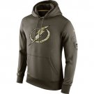 Men's Tampa Bay Lightning Olive Salute To Service Therma Performance Hoodie
