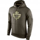 Men's Toronto Maple Leafs Olive Salute To Service Therma Performance Hoodie