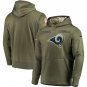 Los Angeles Rams Olive Salute to Service Sideline Therma Performance Pullover Hoodie