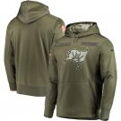 Tampa Bay Buccaneers Olive Salute to Service Sideline Therma Performance Pullover Hoodie