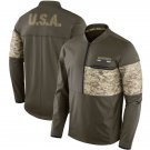 Oakland Raiders Salute to Service Sideline Hybrid Half-Zip Pullover Jacket - Olive