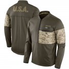 Philadelphia Eagles Salute to Service Sideline Hybrid Half-Zip Pullover Jacket - Olive
