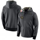 San Francisco 49ers Salute to Service Therma Performance Hoodie - Anthracite