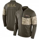 San Francisco 49ers Salute to Service Sideline Hybrid Half-Zip Pullover Jacket - Olive