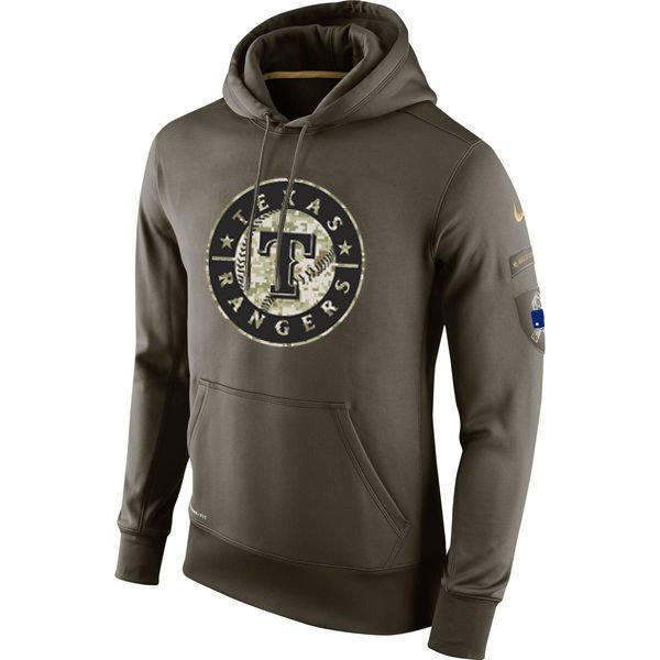Texas Rangers Salute To Service Olive Hoodie