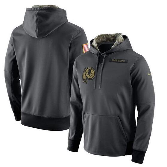 Washington Redskins Salute to Service Therma Performance Hoodie - Anthracite