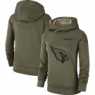 Women's Arizona Cardinals 2018 Olive Salute to Service Pullover Hoodie
