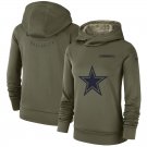 Women's Dallas Cowboys 2018 Olive Salute to Service Therma Pullover Hoodie