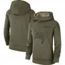 Women's Tampa Bay Buccaneers 2018 Olive Salute to Service Therma Pullover Hoodie
