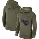 Women's Tennessee Titans 2018 Olive Salute to Service Therma Pullover Hoodie