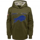 Buffalo Bills Youth Salute to Service Pullover Hoodie - Olive