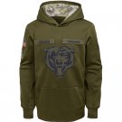 Chicago Bears Youth Salute to Service Pullover Hoodie - Olive