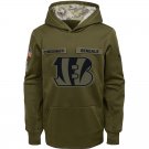 Cincinnati Bengals Youth Salute to Service Pullover Hoodie - Olive