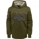 Denver Broncos Youth Salute to Service Pullover Hoodie - Olive