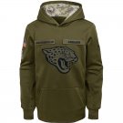 Jacksonville Jaguars Youth Salute to Service Pullover Hoodie - Olive