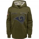 Los Angeles Rams Youth Salute to Service Pullover Hoodie - Olive