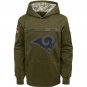 Los Angeles Rams Youth Salute to Service Pullover Hoodie - Olive