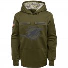 Miami Dolphins Youth Salute to Service Pullover Hoodie - Olive