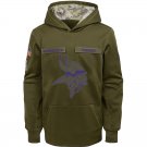Minnesota Vikings Youth Salute to Service Pullover Hoodie - Olive