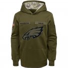 Philadelphia Eagles Youth Salute to Service Pullover Hoodie - Olive