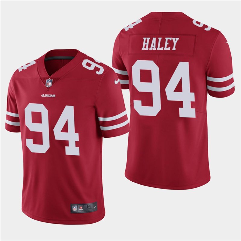 Men's 49ers Charles Haley Red Stitched Limited Retired Player Jersey